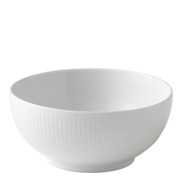 Hvit Riflet skål 15 cm