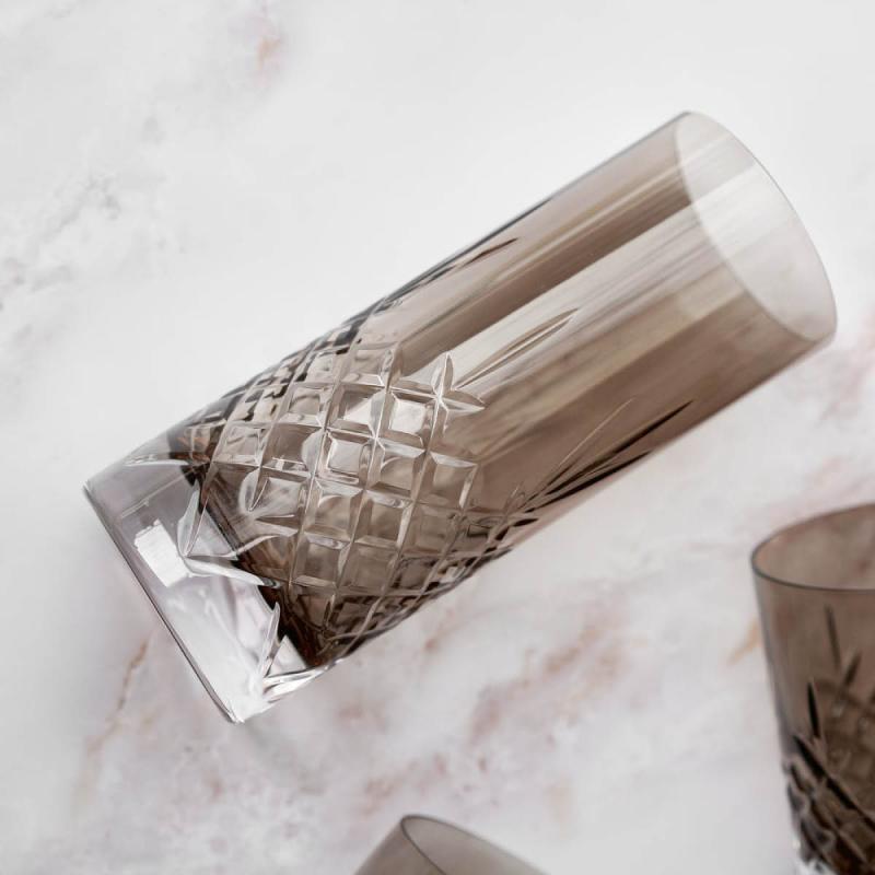 Crispy Highball glass 37 cl 2 stk copal/brown