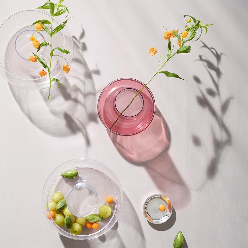 Cado vase H24 cm plomme