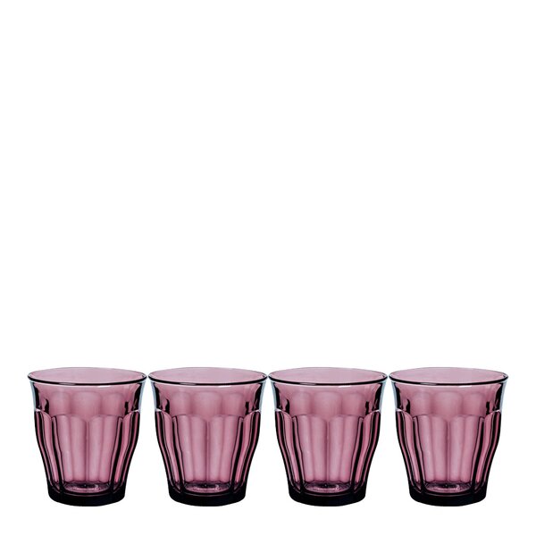 Picardie vannglass 25 cl 4 stk plum