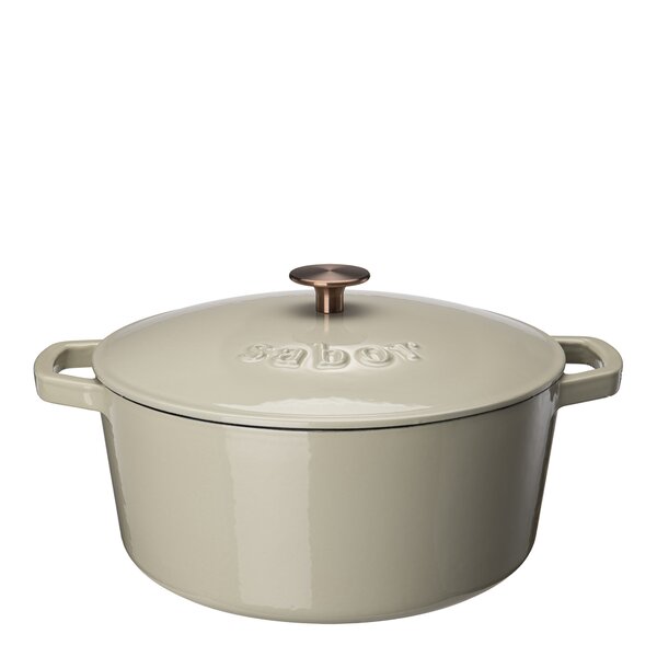 Støpejernsgryte 6,7L warm grey