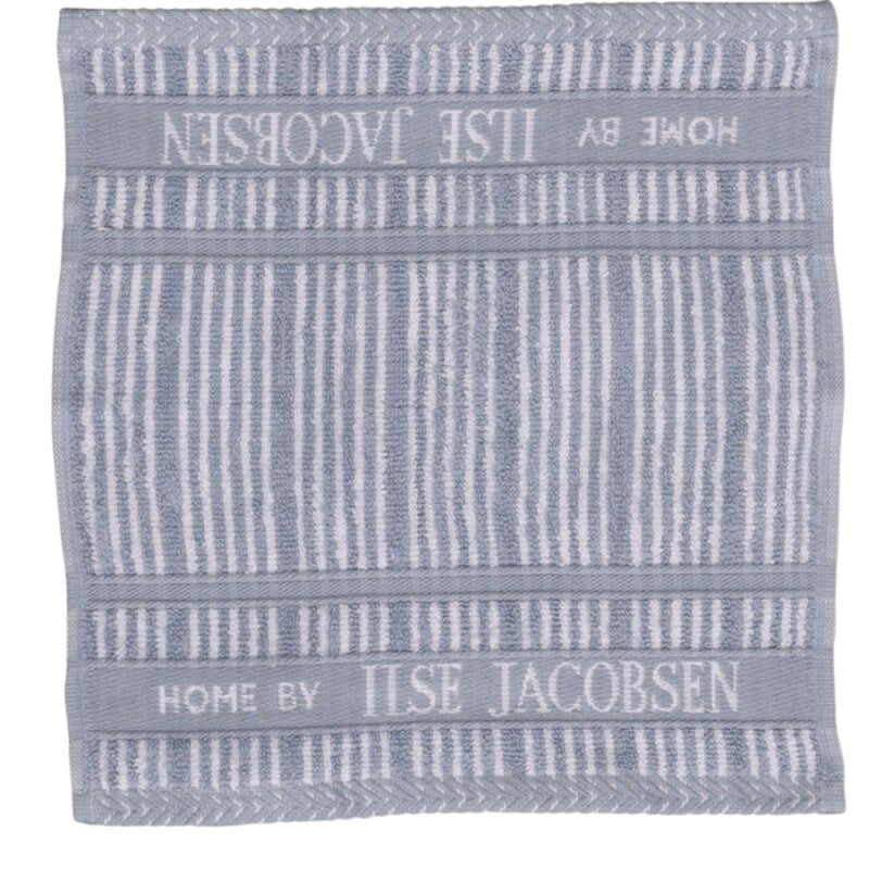 Bath Collection vaskeklut 30x30 cm 4 stk powder blue stripes