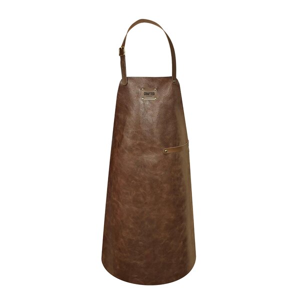Leather forkle 80x58 cm brun