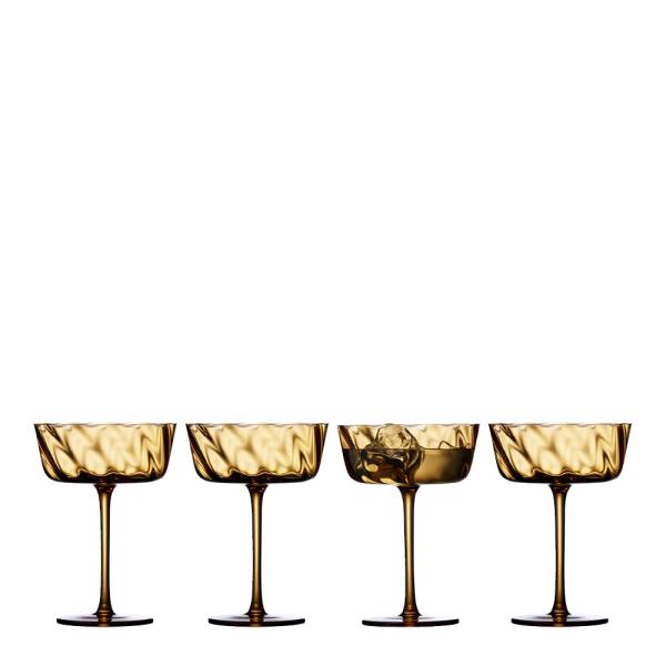 Vienna champagneskål 35 cl 4 stk amber