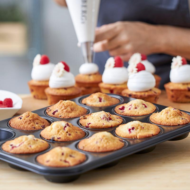 Muffinsform 12 stk 27x36x3 cm stål