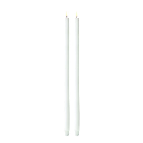Taper Candles Led kronelys 2,3x55 cm 2 stk hvit