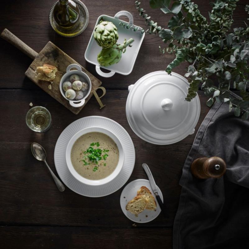 Plissé pastadyp tallerken 23 cm