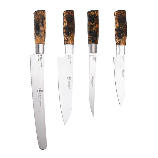 Hunter Premium Chef knivsett 4 deler masurbjørk