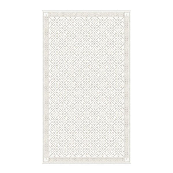 Åttebladrose bordduk 150x200 cm beige