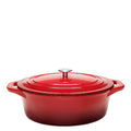 Stenfors støpejernsgryte oval 6,3L rød