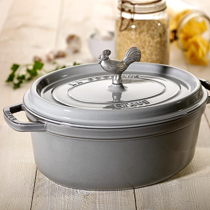 La Cocotte oval gryte 29 cm 4,2L grå