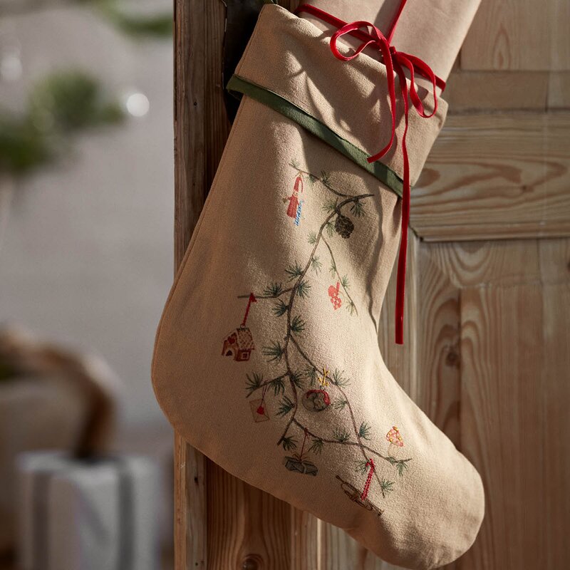 Hammershøi Christmas julesokk 46 cm sand