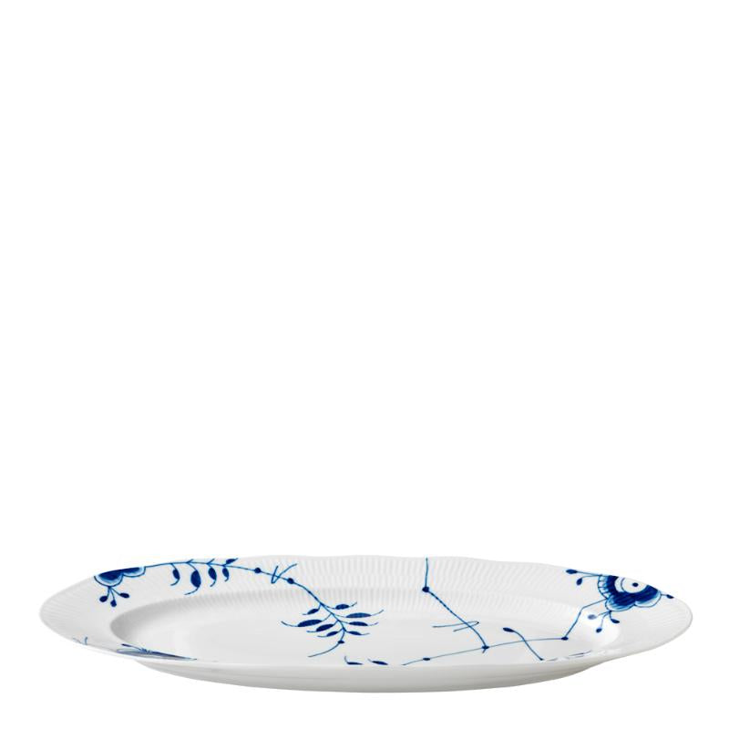 Blå Mega Riflet fat 60 cm