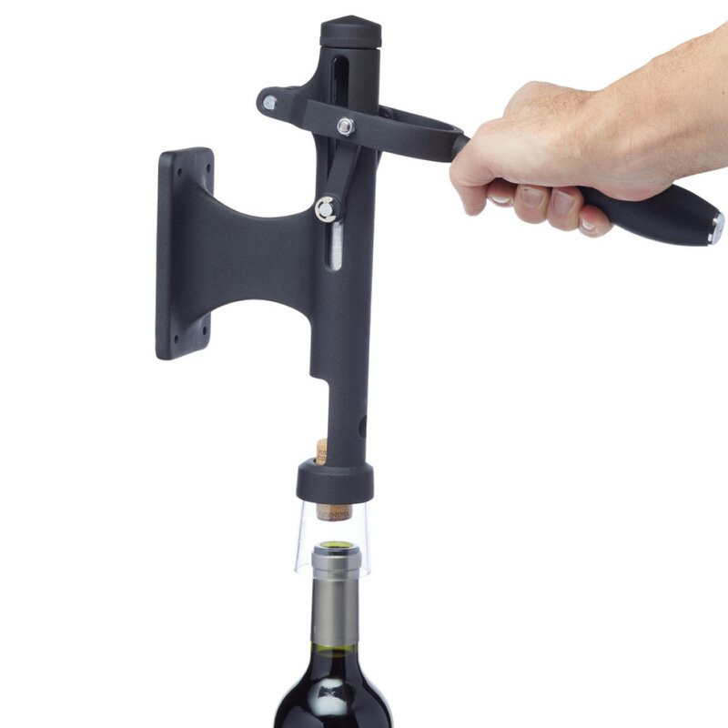Deluxe veggmontert vinåpner 31,5 cm svart