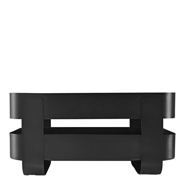 Selvvannende urtepotte 31x15x13 cm stål/svart