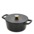 Støpejernsgryte 3,6L 22,5 cm svart