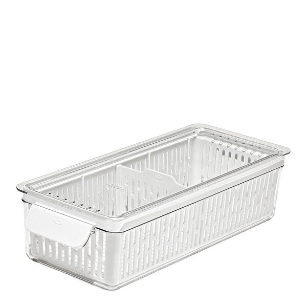 Oppbeveringsboks til kjøleskap 37x9,5 cm klar/hvit