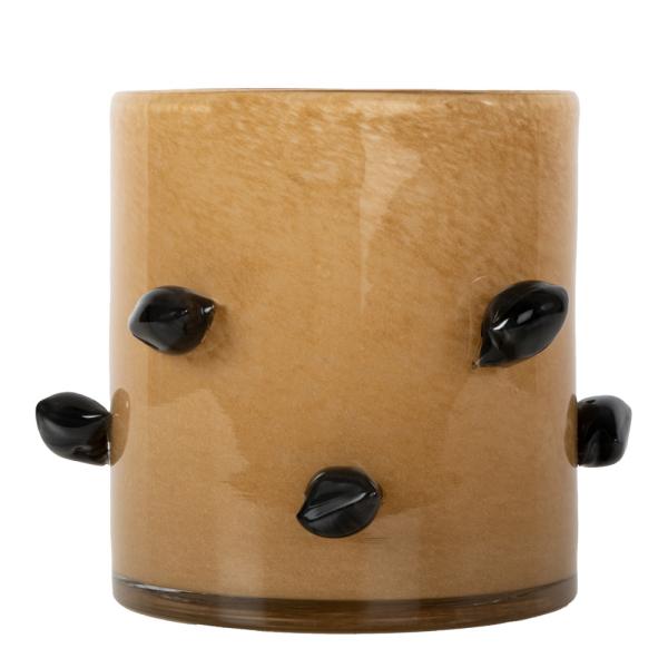 Arlo lykt medium 15x15 cm beige/svart