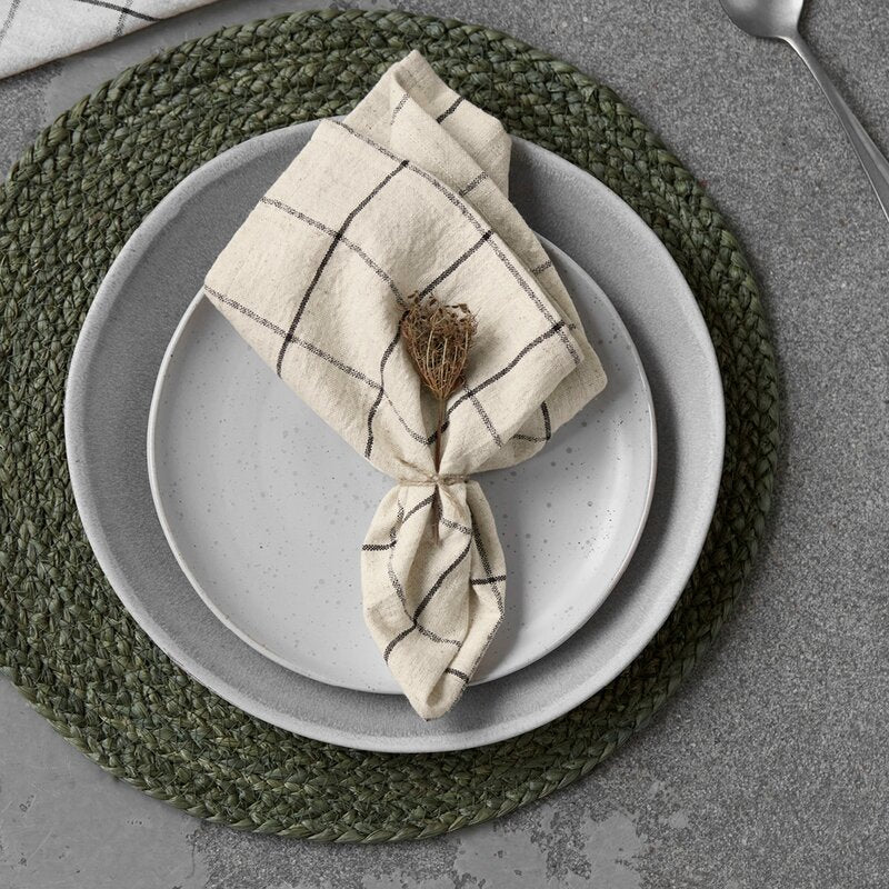 Join servietter 40x40 cm 4 stk svart/off-white