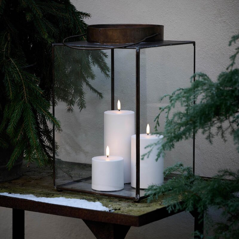 Outdoor LED-kubbelys utendørs 10,1x12,8 cm hvit