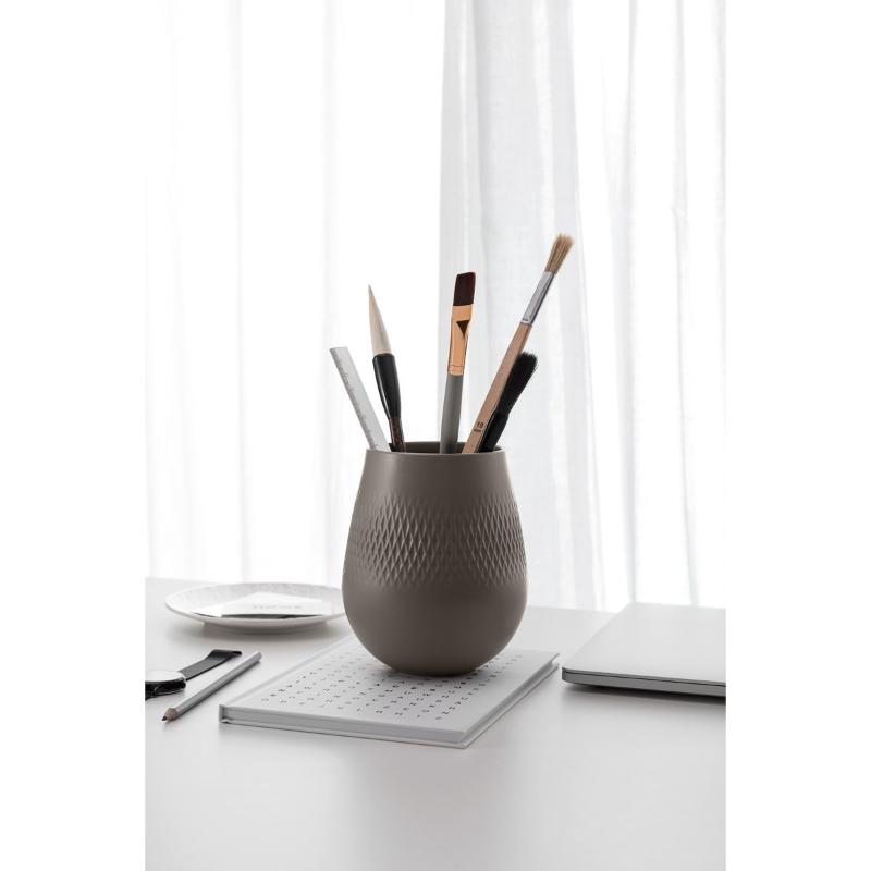 Collier Carre vase 12,7 cm taupe