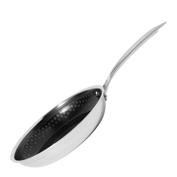Signerat stekepanne strukturert ståloverflate 24 cm rustfritt stål