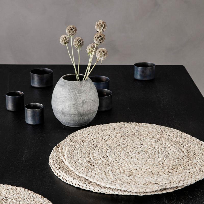 Circle bordbrikke 38 cm 4 stk natur