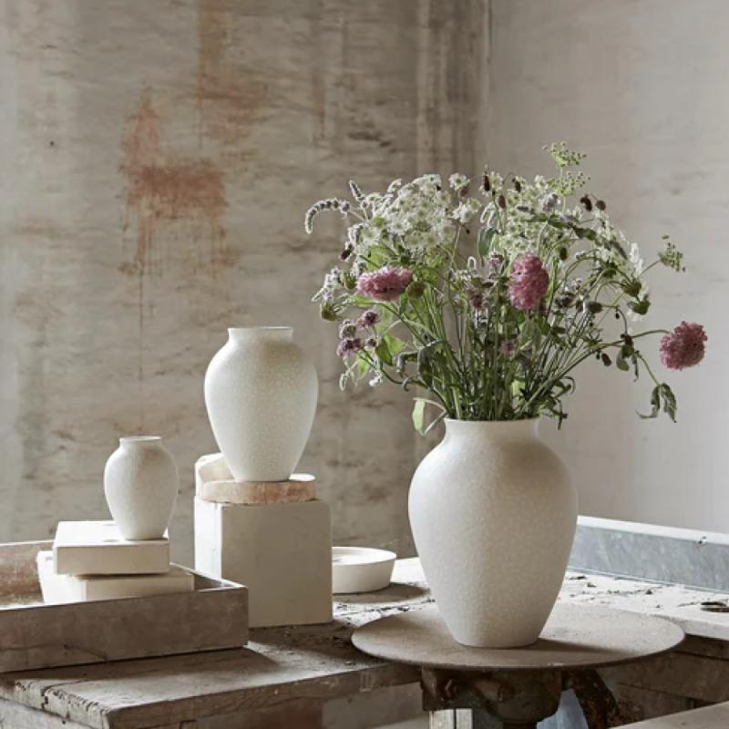 Knabstrup vase 12,5 cm hvit