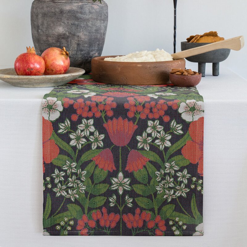 Julblommor løper 35x120 cm