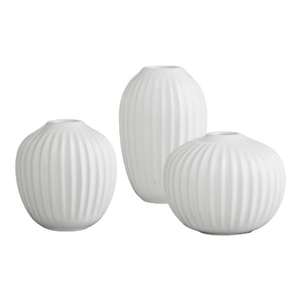 Hammershøi vase miniatyr 3 stk hvit
