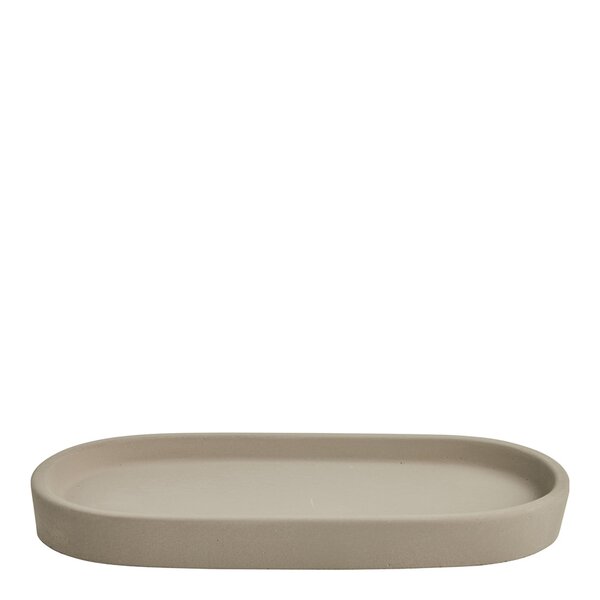 Clean brett ovalt betongbrett 25x11 cm grå