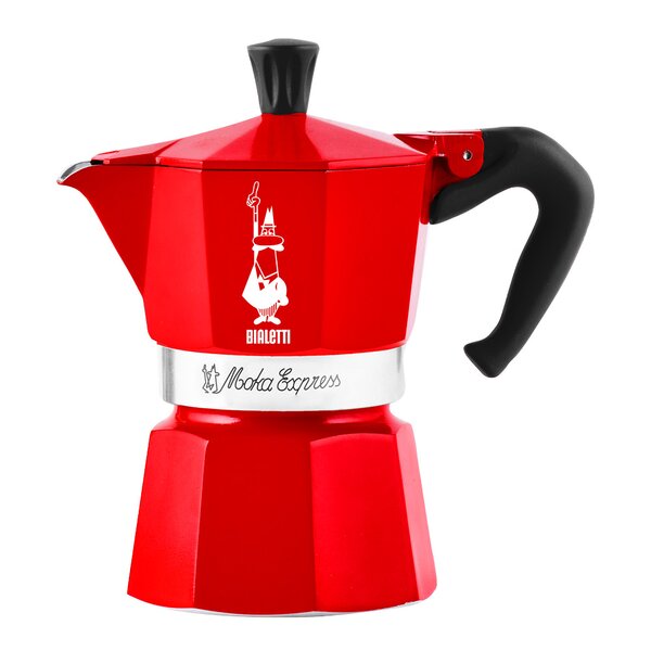 Moka Express CC 2024 espressokanne 6 kopper rød