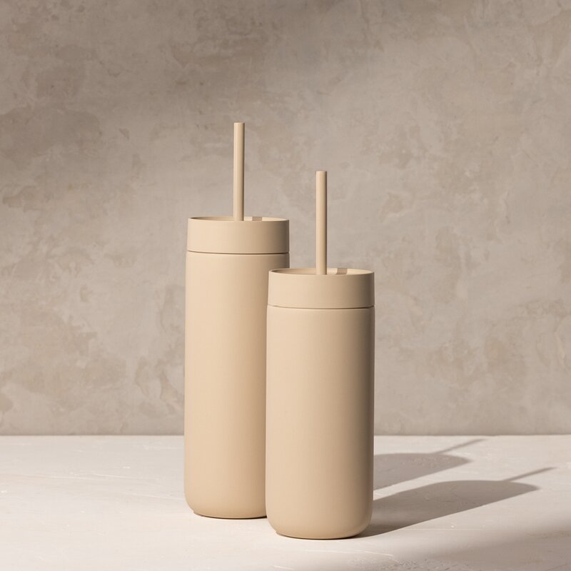 Carter Cold Desert Capsule tumbler med sugerør 475 ml sand dune