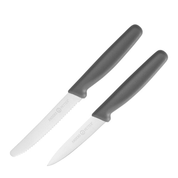 Steel Essentials knivsett 21 cm 2 stk grå