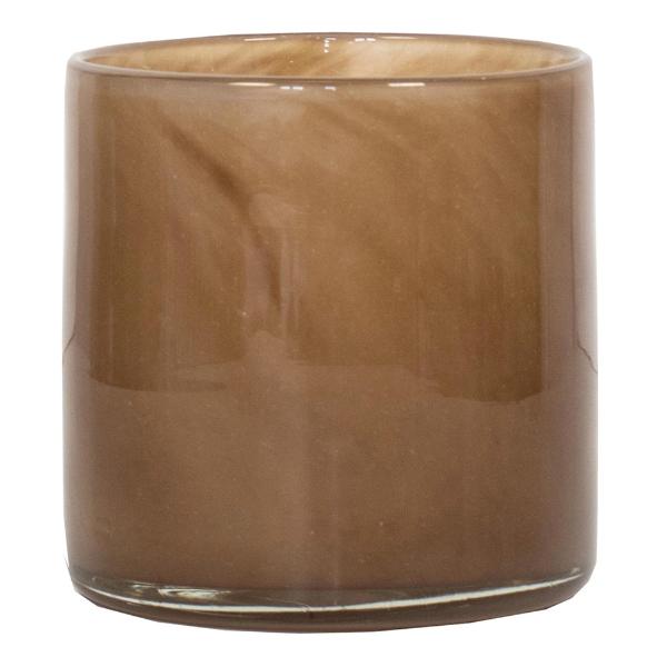 Lyric lyslykt 8x8 cm brown