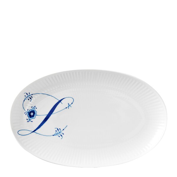 Alfabet oval tallerken L 23 cm