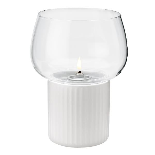 Hygge hurricane lyslykt hvit