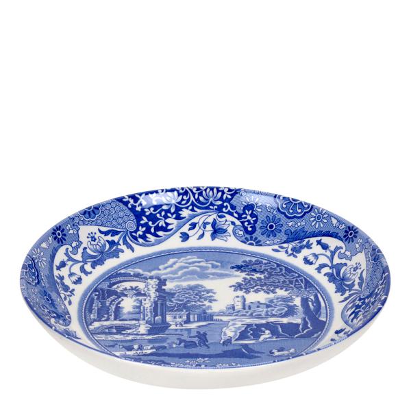 Blue Italian pastabolle 23 cm blå/hvit