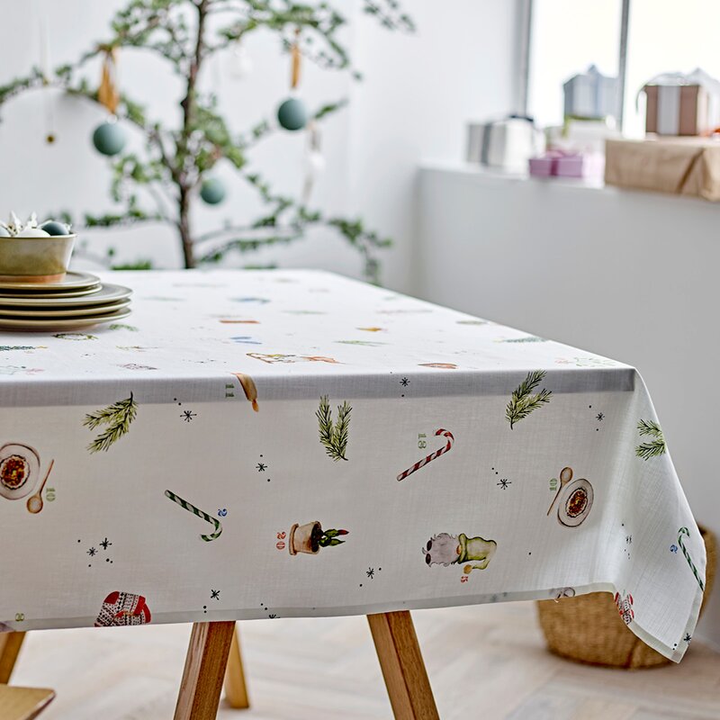 Juleduk 140x350 cm christmas days red