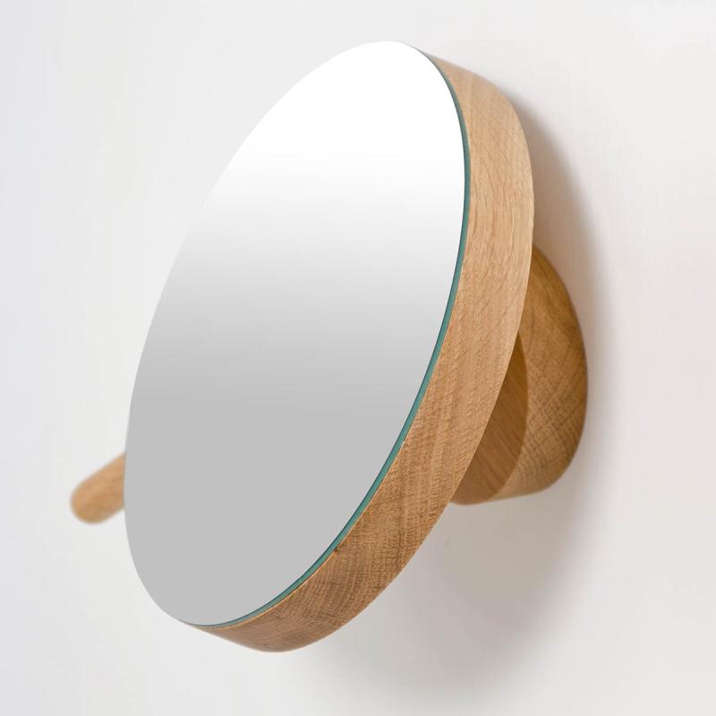 Magnifying sminkespeil vegg 18 cm eik