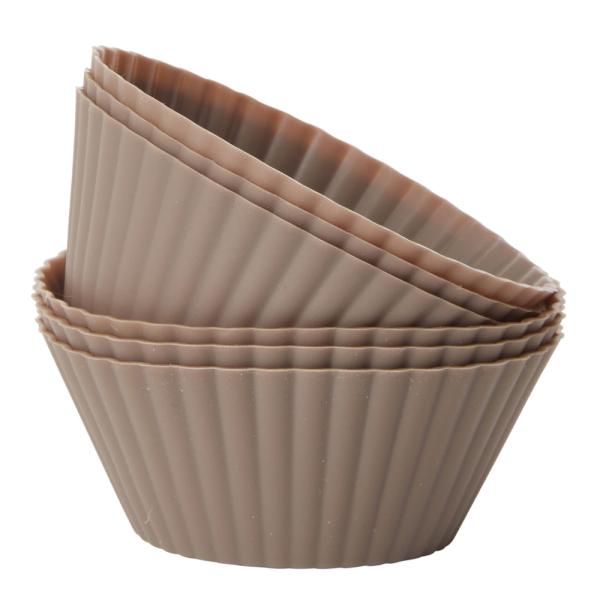 Muffinsfom i silikon 12 stk brun
