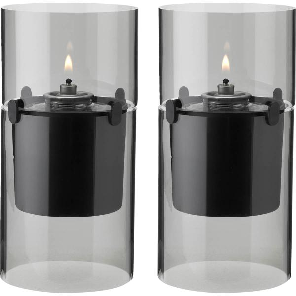 Lucie hurricane lyslykt 2 stk smoke