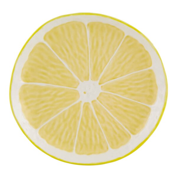 Citron asjett 22 cm sitron gul