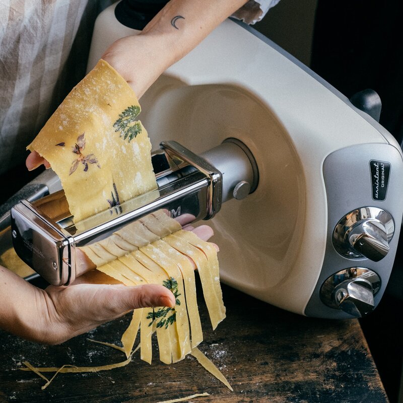 Assistent tilbehør pastavals sett lasagne og fettucine