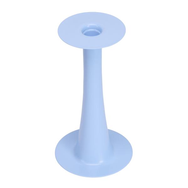 Trumpet vase/lysestake 24 cm lyseblå