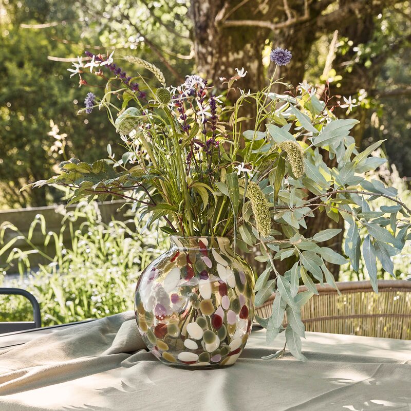 Dot vase 23 cm multi