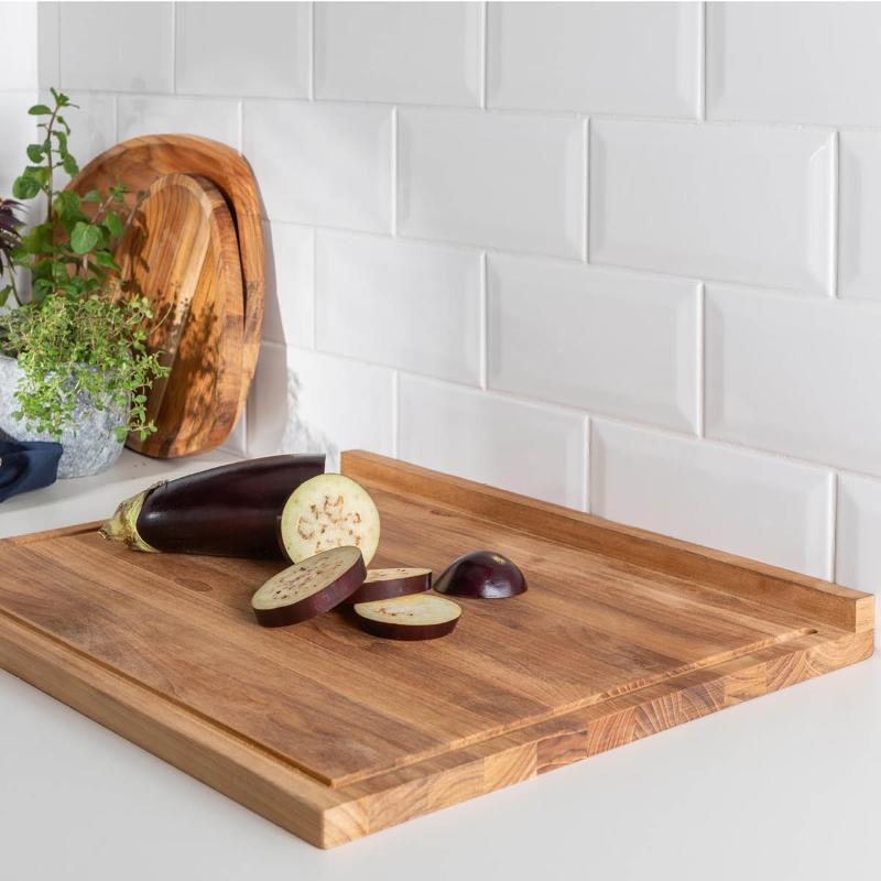 Wooden board skjærefjøl 48 x 41 cm teak