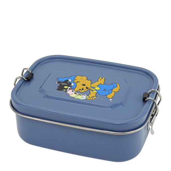 Bamse matboks metall 18x13,5 cm petrolblå