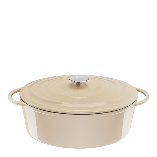Lov oval gryte 34 cm/7,2L beige