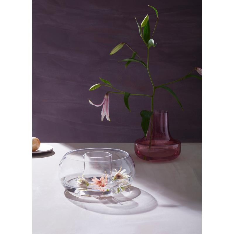 Cado vase H24 cm plomme